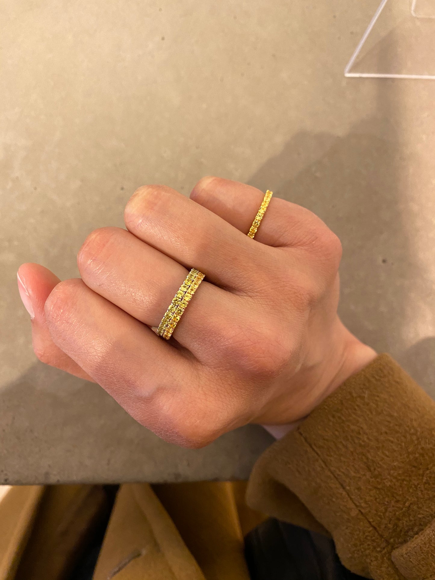 Yellow Sapphire Eternity Ring π