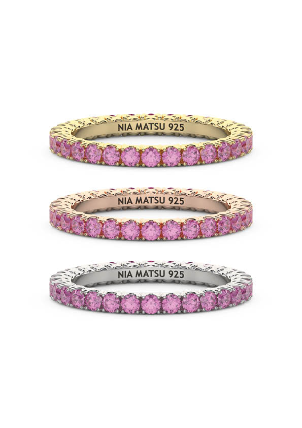 Pink Sapphire Eternity Ring 🩷