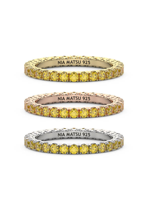 Yellow Sapphire Eternity Ring π